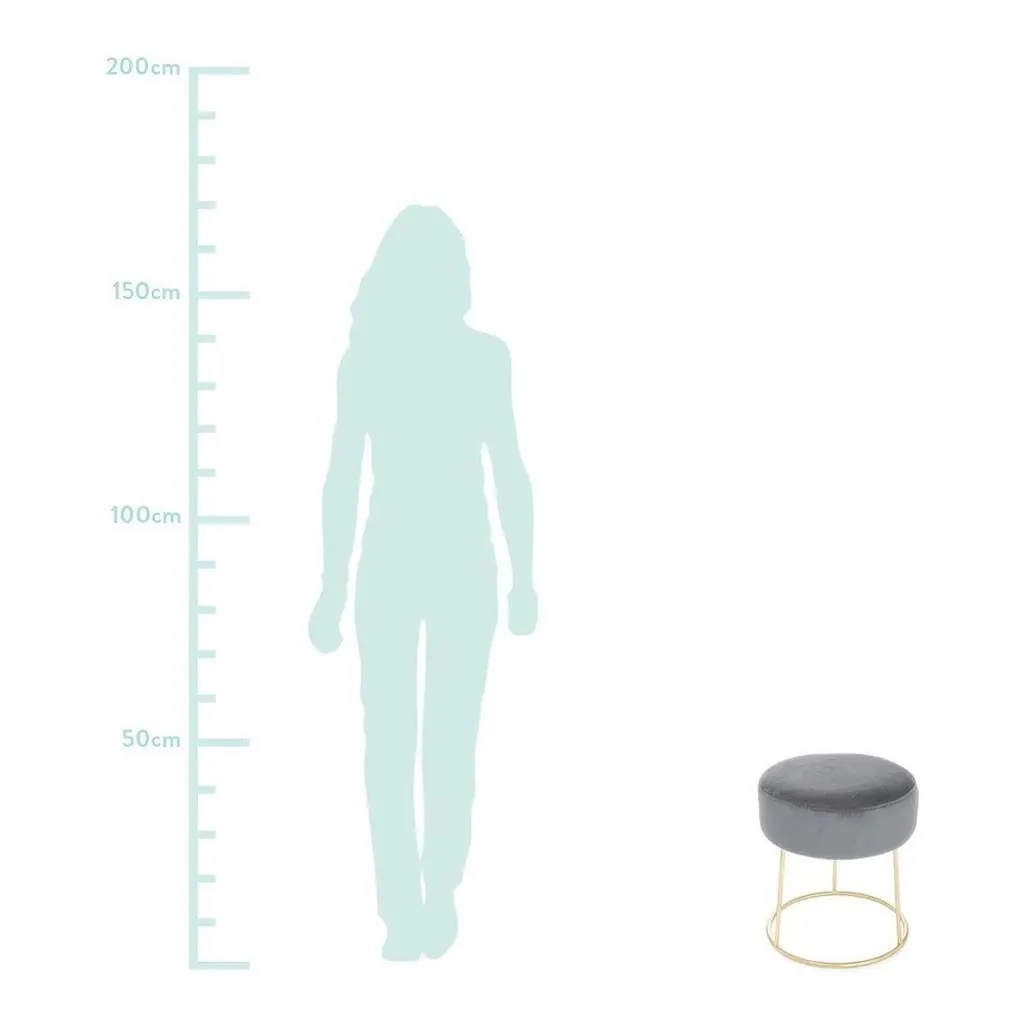 Samt-Hocker Clarissa Ansicht 2