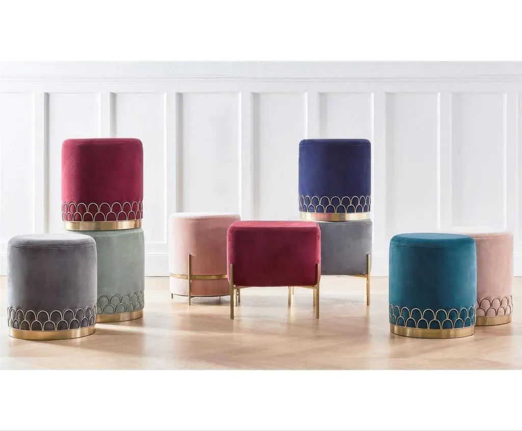 Samt-Hocker Tiara Ansicht 3