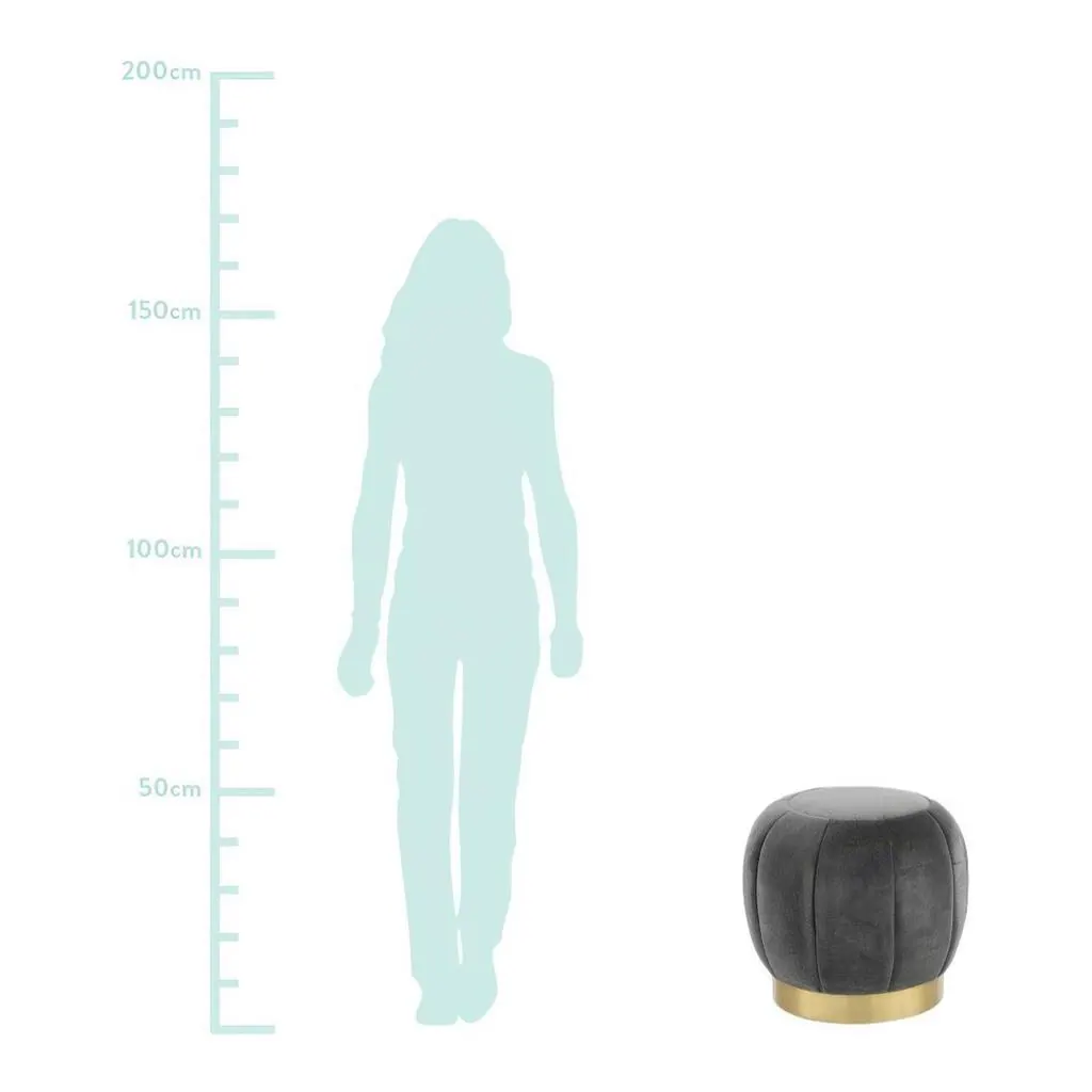 Samt-Hocker Hailee Ansicht 2