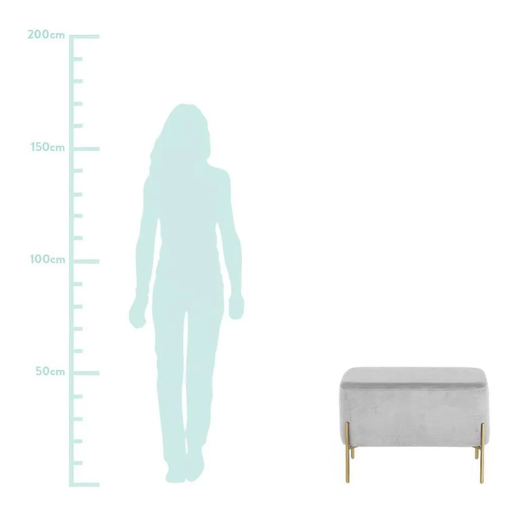 XL Samt-Hocker Harper Ansicht 2