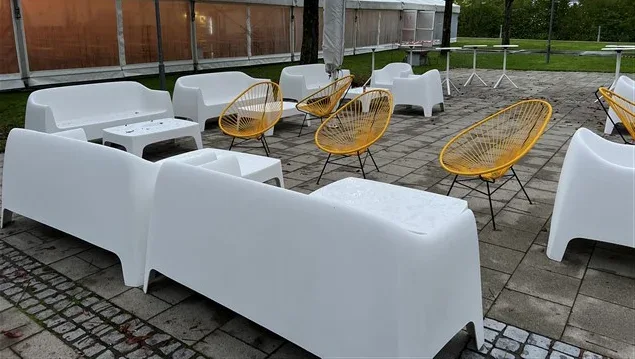 Outdoorsofa MALÉ weiß Ansicht 2