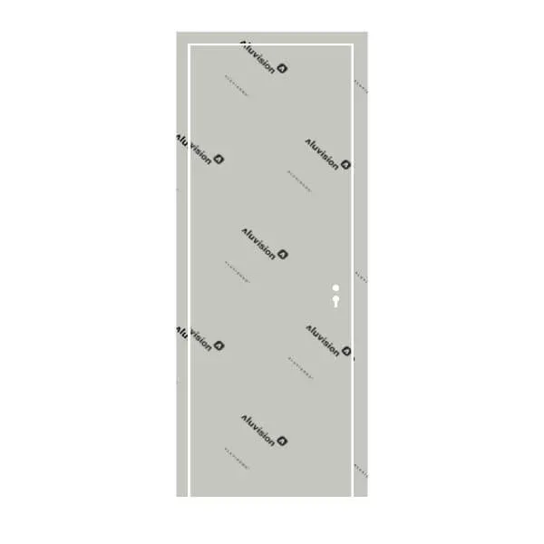ALUVIBOND 3MM rechts 986X2474MM, Türfüllung weiß – Füllung
