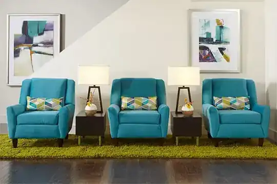 Lounge Türkis – Mietmöbel, Messebau – CREAVENTIS Messebau & Eventausstattung