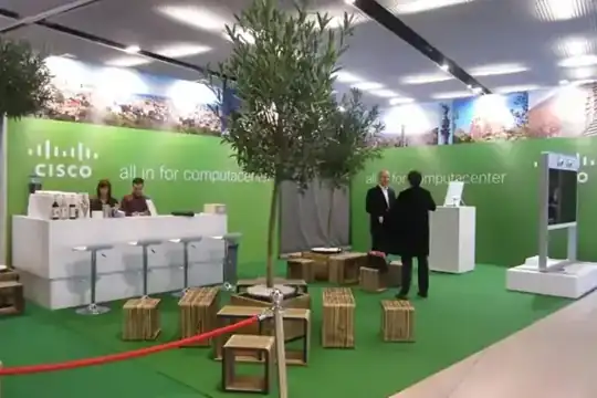 Messestand Cisco 2016 – Messebau – CREAVENTIS Messebau & Eventausstattung