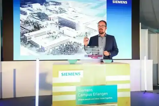 Siemens Campus Erlangen – Grundsteinlegung – CREAVENTIS Messebau & Eventausstattung